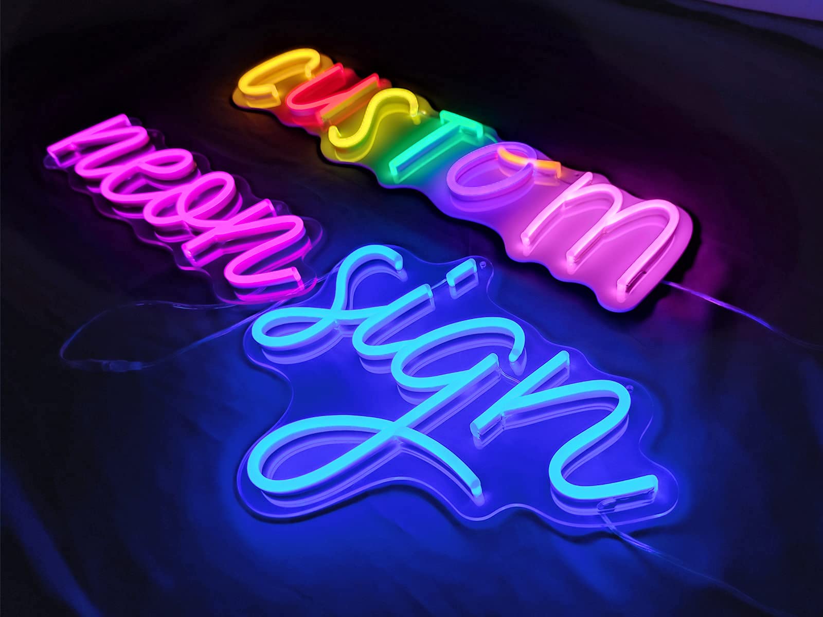 Custom LED Neon Signs - Personalized Handmade PHEASANT Neon Lights for Weddings, Name Gifts, Business Logos, Bars & Home Decor (50 Inches, 2 Lines Text) - Perfect for Bedroom Wall Art, Party Decorations & Business Branding