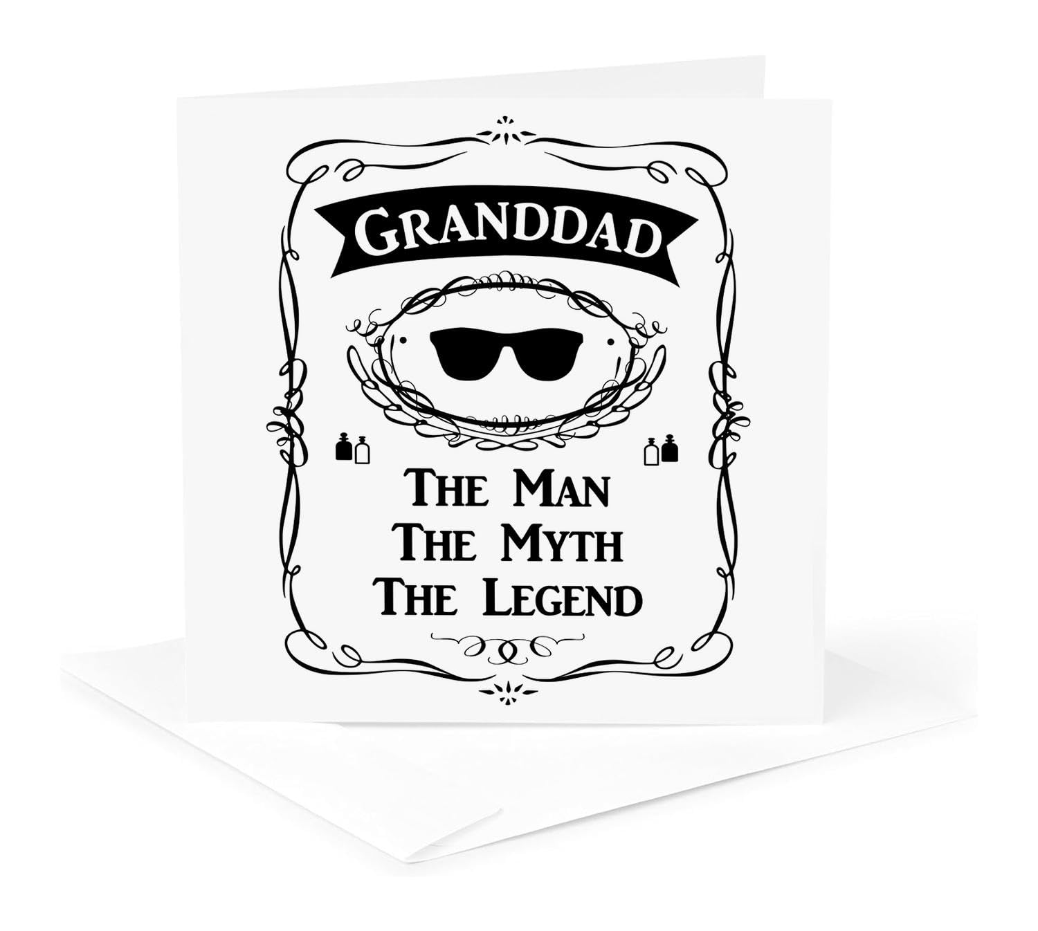 Funny Grandfather Greeting Card - The Man The Myth The Legend - Perfect Gift for Grandpa's Birthday, Father's Day & Retirement - Express Your Love with Humor