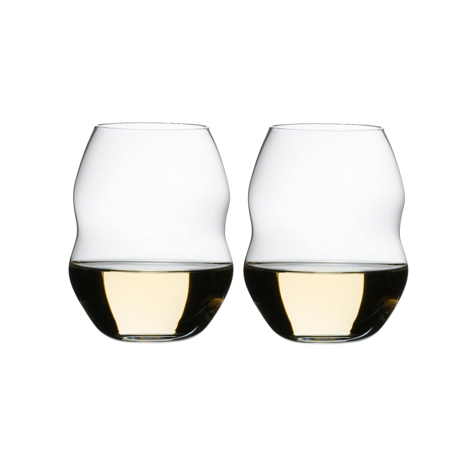 Riedel Swirl Crystal White Wine Glasses Set of 4 - Elegant Stemware for Chardonnay, Sauvignon Blanc & Fine Dining