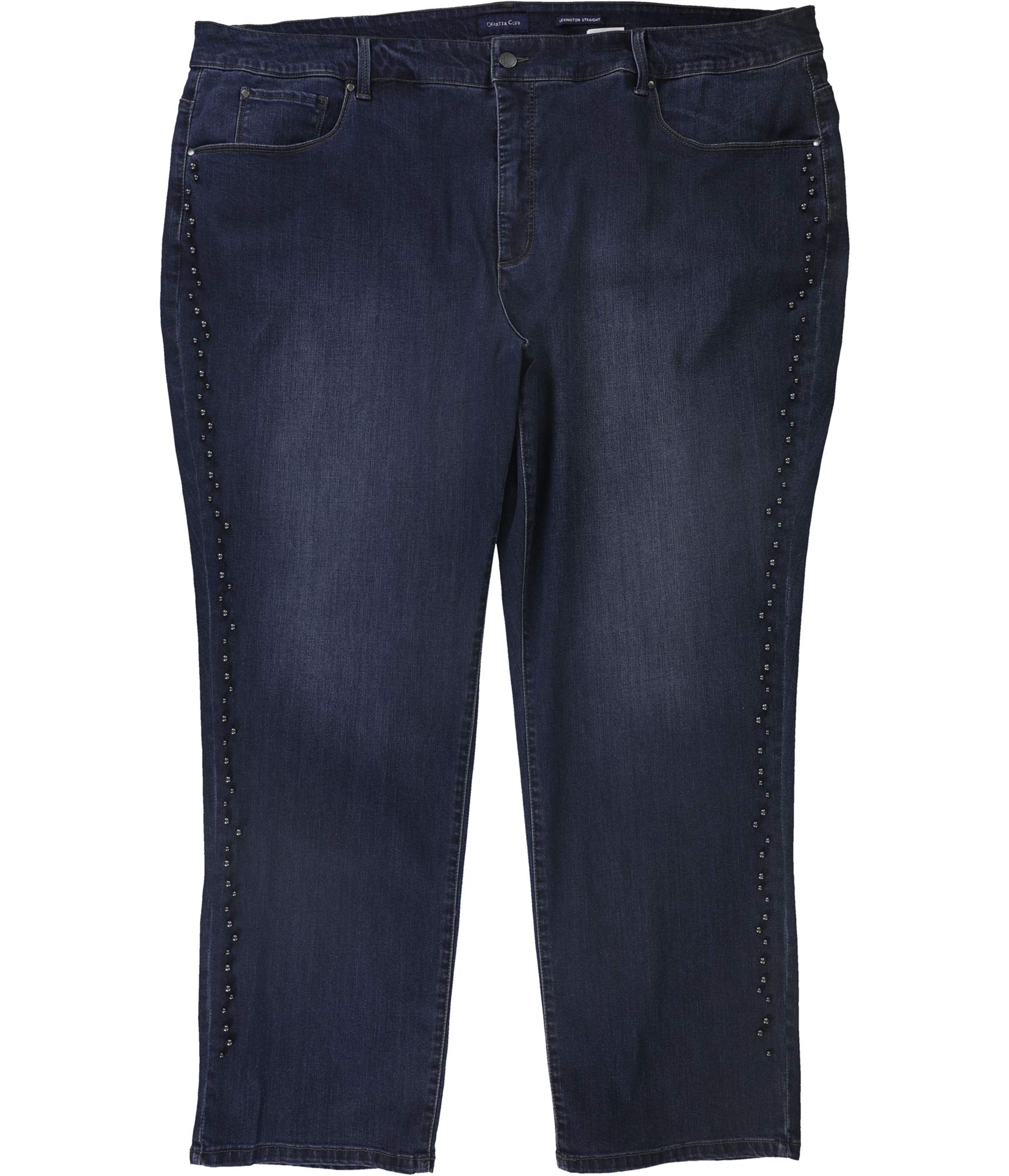 Charter Club Women's Straight Leg Jeans - Classic Blue Denim Pants, Size 28W | Comfortable & Stylish for Casual Wear, Office & Everyday Outfits