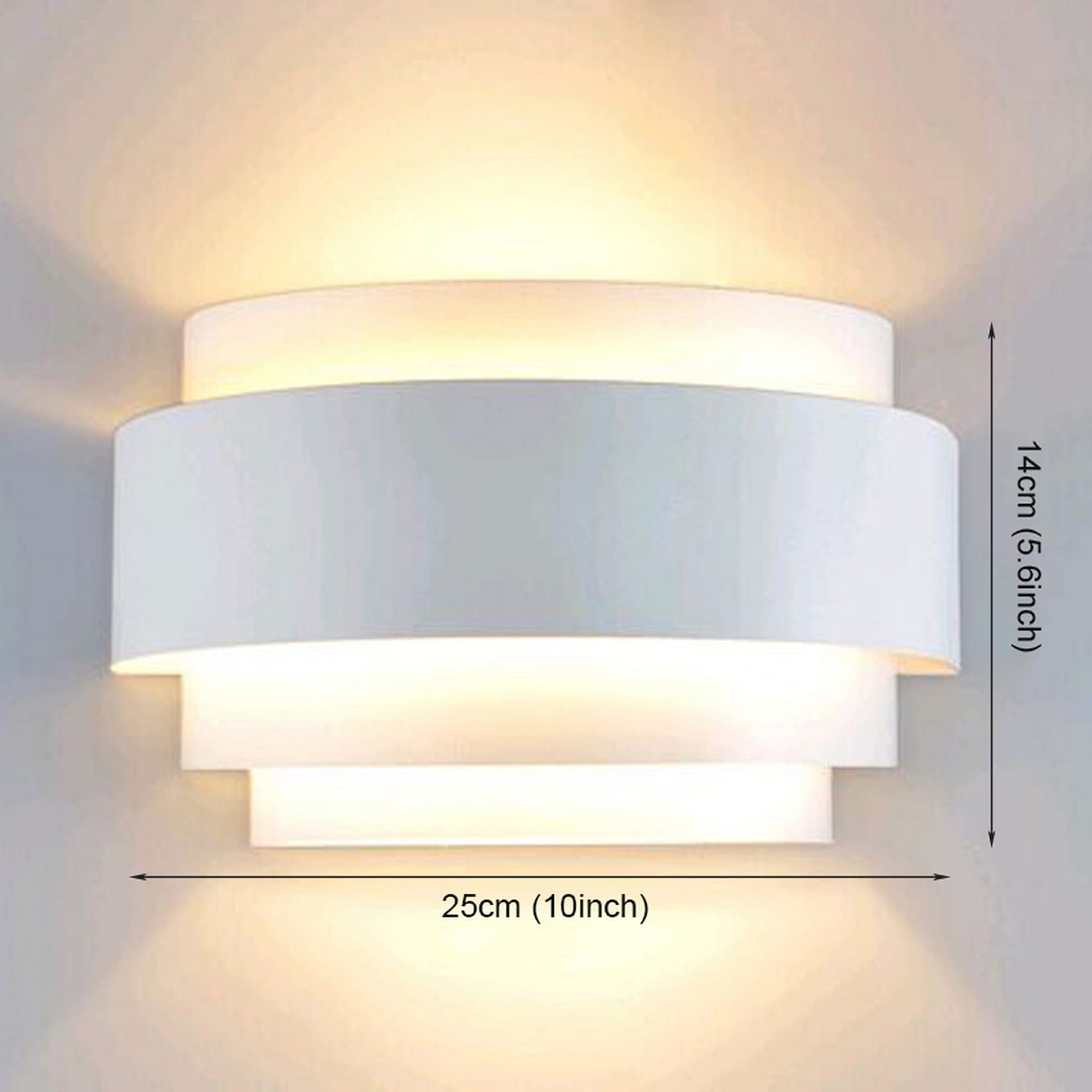 Modern Black Metal Wall Sconce Light - Indoor Wall Lighting Fixture for Home Theater, Staircase, Basement & Bedroom - Dimmable LED Wall Lamp for Ambient Lighting (1PC) - Perfect for Hallway, Living Room and Home Decor