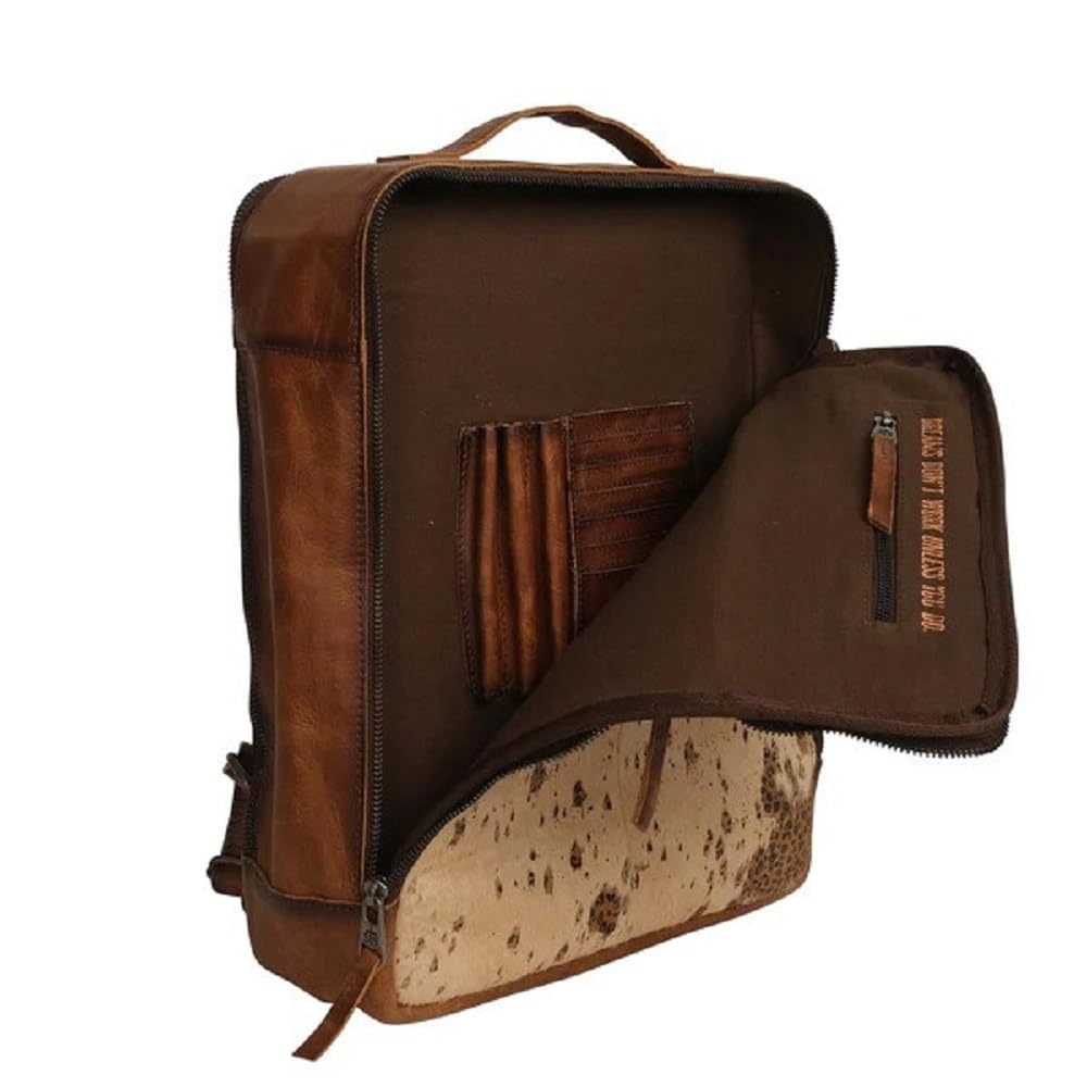 STS RANCHWEAR Serengeti Lennon Backpack for Women - Stylish Brown Leather Purse & Shoulder Bag for Travel, Work & Outdoor Adventures