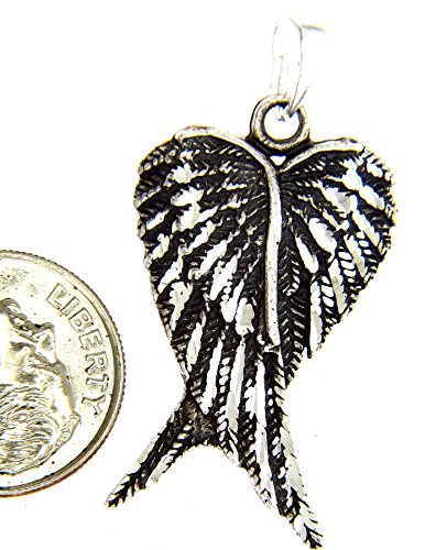 Exquisite Sterling Silver Angel Wings Pendant Necklace with Diamond-Cut Detailing - Perfect for Everyday Wear, Gift Giving & Special Occasions