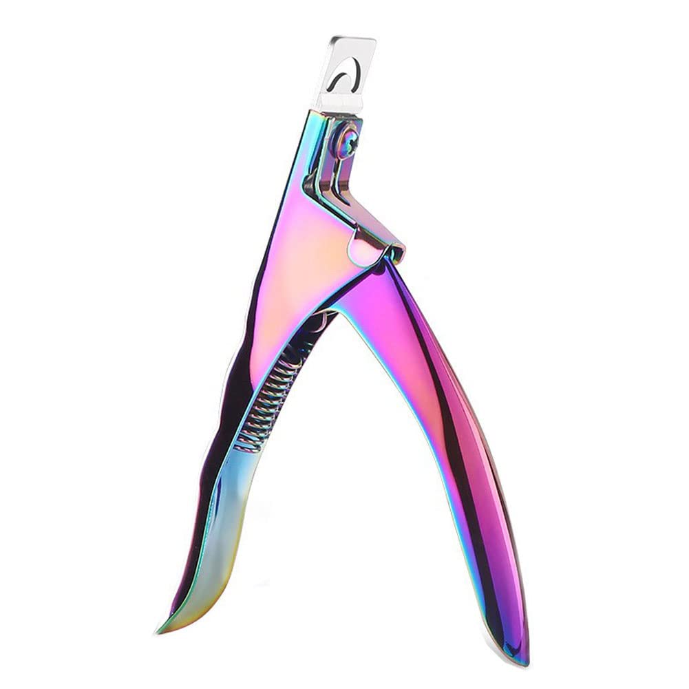 BornBeauty Stainless Steel False Nail Clippers - Professional Fake Nail Trimmer for Acrylic & Artificial Nails | Manicure Tool for Nail Art, Salon & Home Use | Perfect for DIY Nail Extensions & Gel Polish Designs