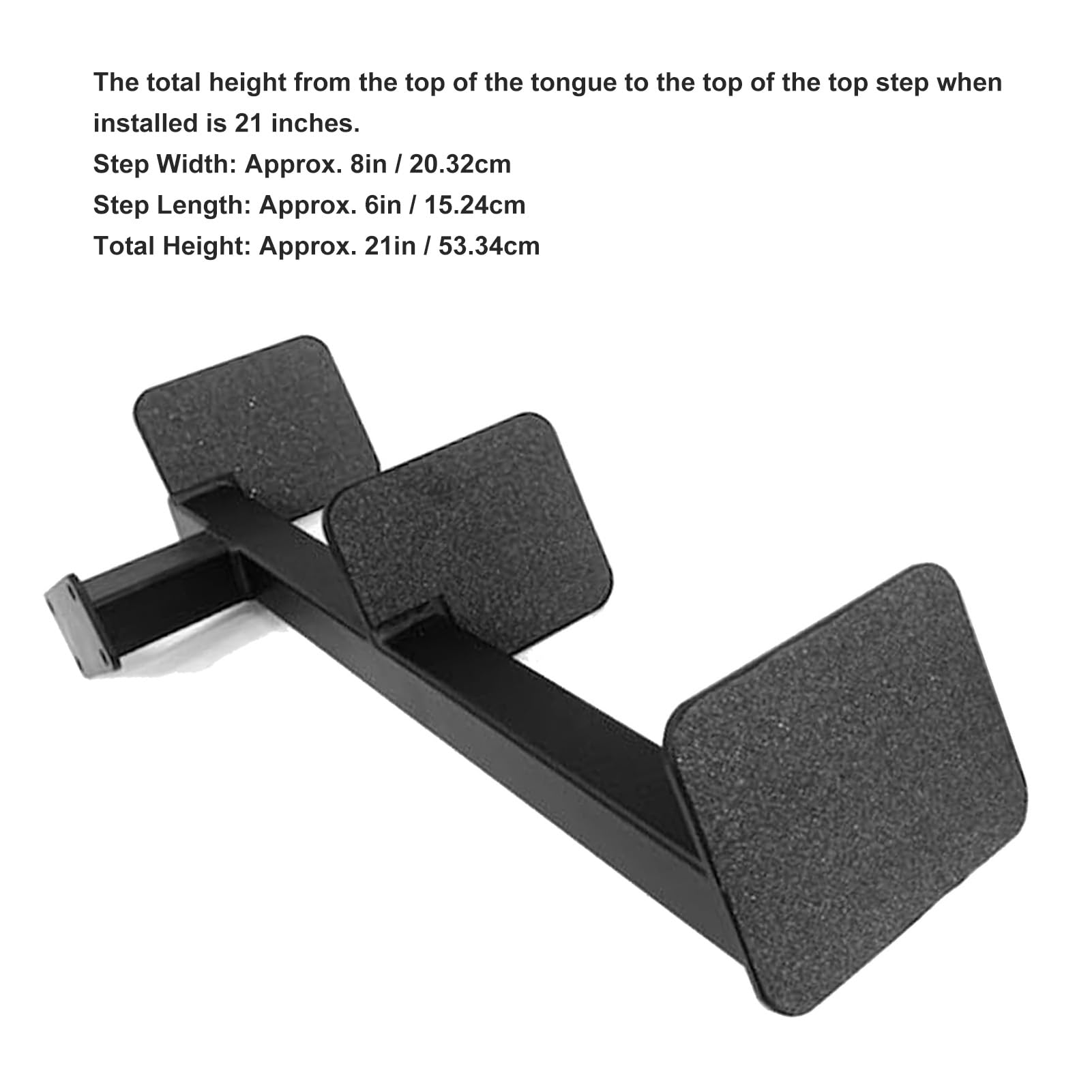 Stainless Steel Boat Trailer Tongue Steps - 3-Step Non-Slip Ladder for Easy Boarding | Durable Powder Coated Design for Marine Use | Perfect for Loading/Unloading Boats, Fishing Gear & Water Sports Equipment