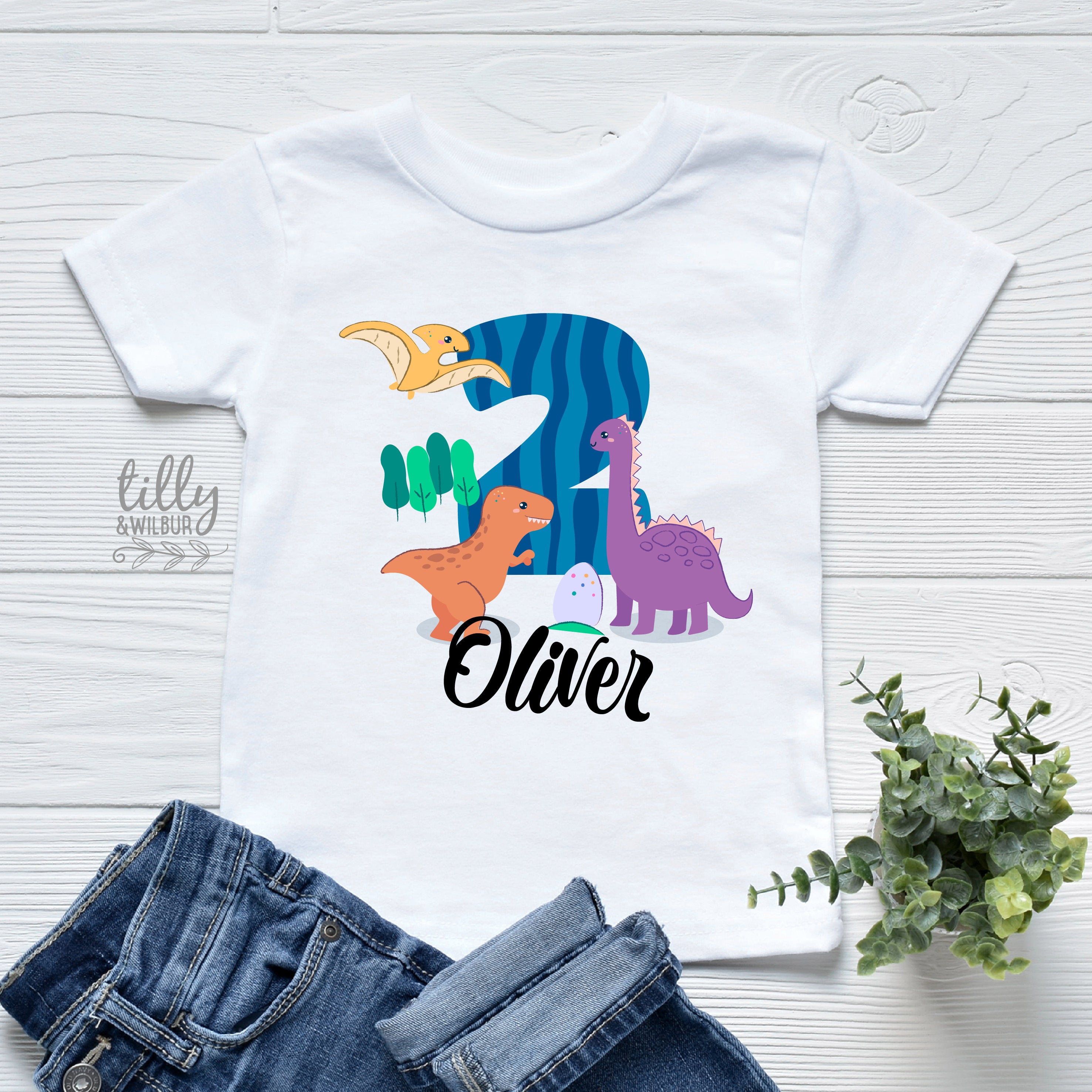 Dinosaur Birthday T-Shirt for Kids - Fun Dino Graphic Tee for Birthday Parties & Gifts | Cute Dinosaur Shirt for Boys & Girls