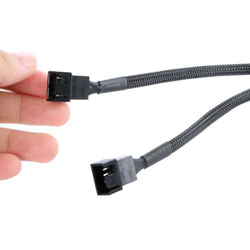 1 to 2 PWM Fan Splitter Cable - 4 Pin Y Connector Adapter for PC Case & CPU Cooling Fans - Perfect for Gaming Rigs, Workstations & Custom PC Builds