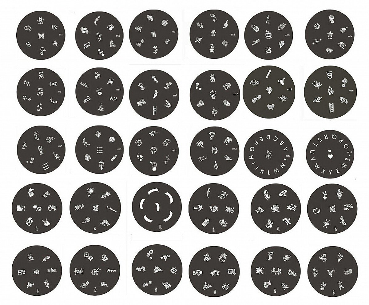 30-Piece Nail Art Stamp Plates Set for Manicure - Floral, Geometric & Abstract Designs - DIY Salon-Quality Nails at Home - Perfect for Parties, Weddings & Special Occasions