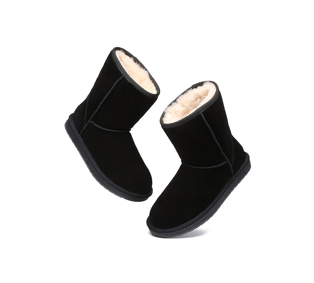 Australian Shepherd UGG Boots for Women - Genuine Sheepskin Wool Short Classic Suede Booties - Cozy Indoor/Outdoor Winter & Fall Fashion Footwear