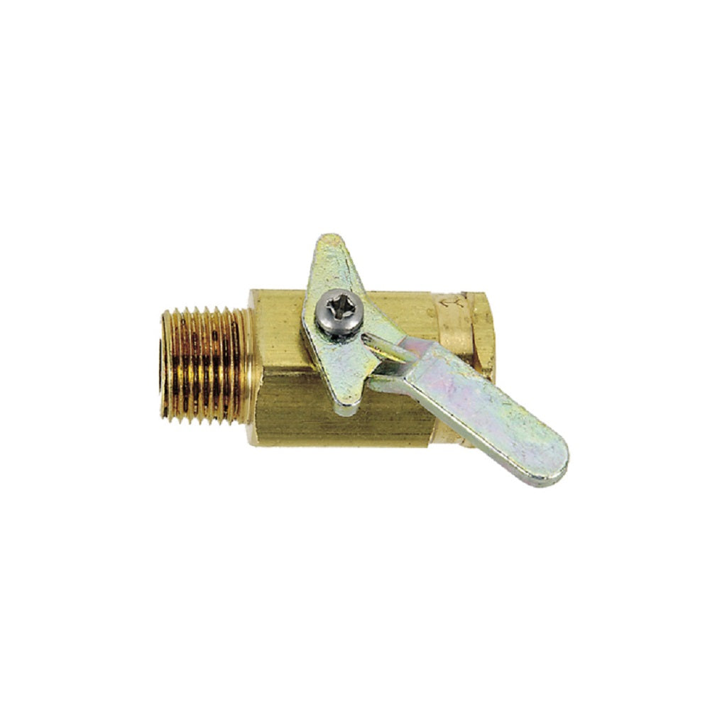 500 PSI Single Direction Machined Brass Ball Valve - Male x Female NPT Thread - Ideal for Plumbing, Irrigation, and Industrial Fluid Control Systems