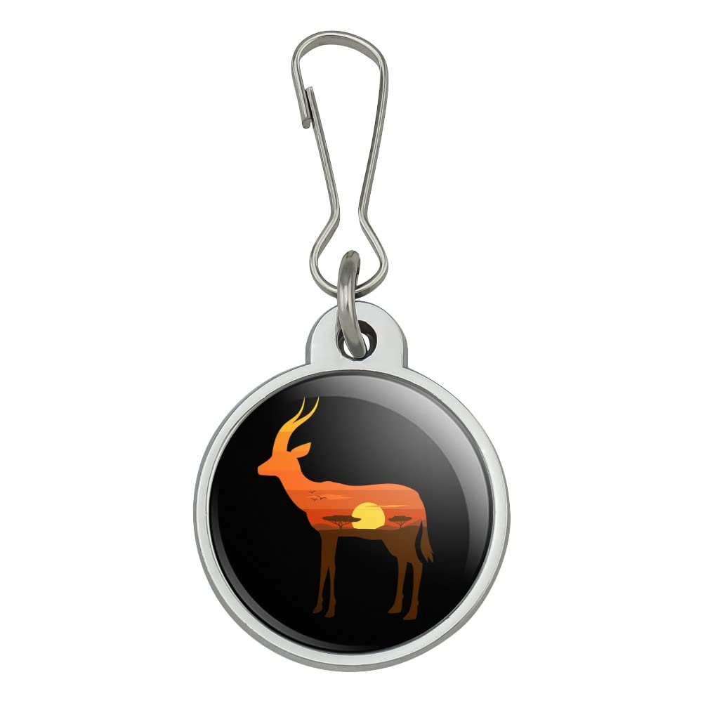 Gazelle Orange Sky Africa Acacia Jacket Handbag Purse - Stylish Luggage Backpack Zipper Pull Charm for Travel & Outdoor Adventures | Durable Fashion Accessory for Women