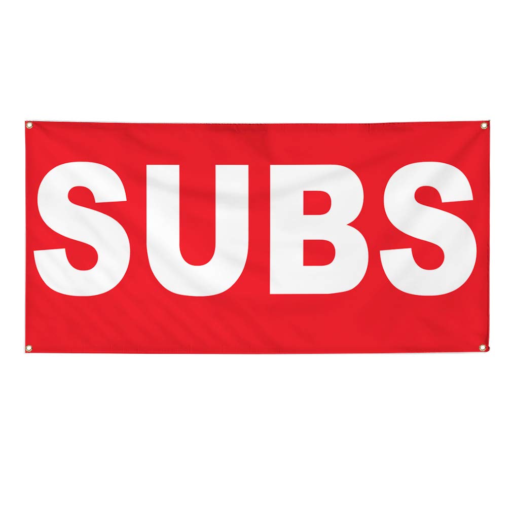 Vinyl Banner - 60x144 Inches with 10 Grommets, Weatherproof & Durable for Outdoor Use - Perfect for Food Trucks, Restaurants, Bars, and Industrial Yard Signs - Red Background for High Visibility