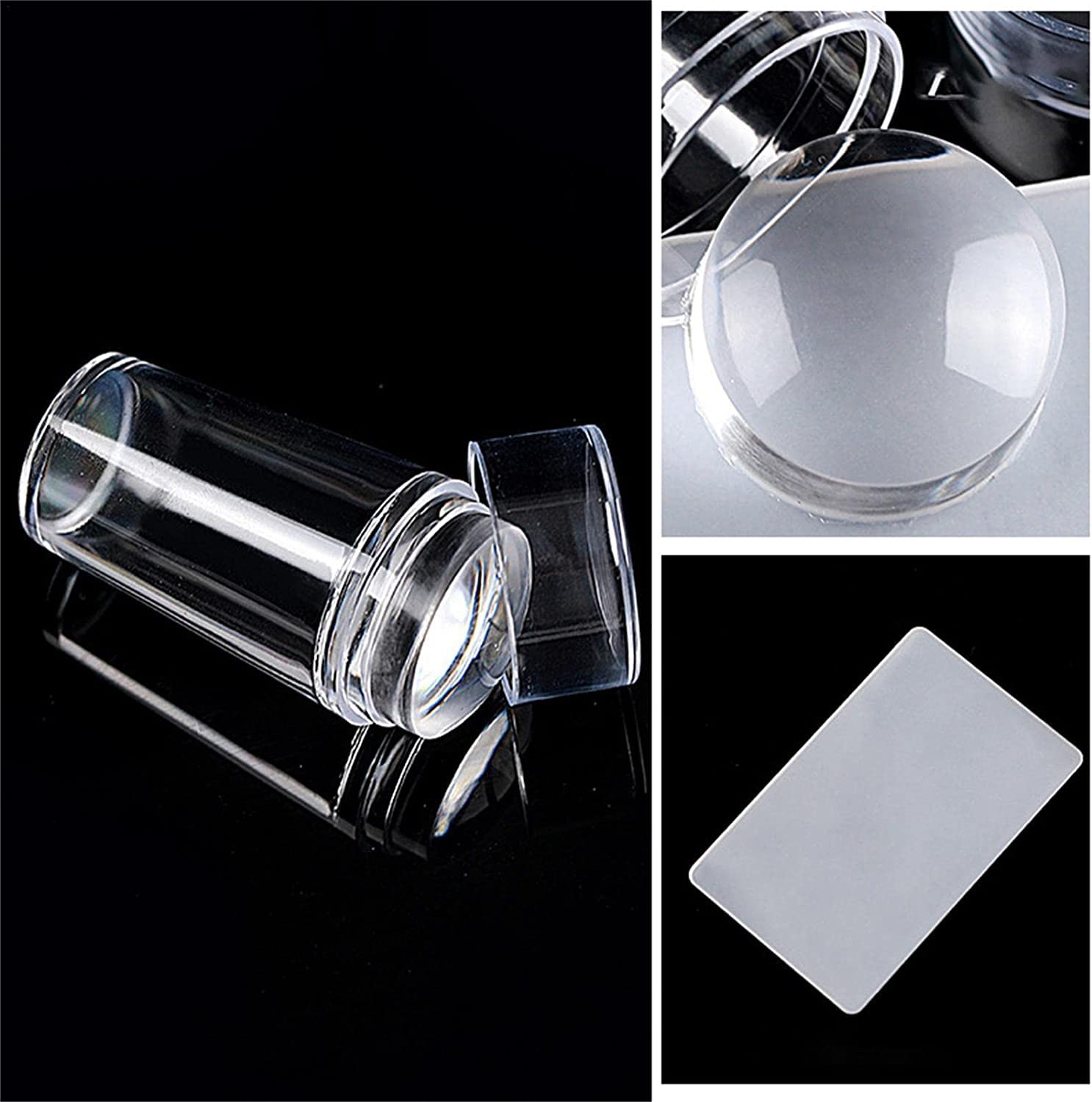 ADBHUTANAND Silicone Nail Stamper & Scraper Set - Professional Nail Art Stamping Kit with Soft Jelly Stamper & Metal Plates - Perfect for DIY Manicures, Salon Nail Designs & Creative Nail Art