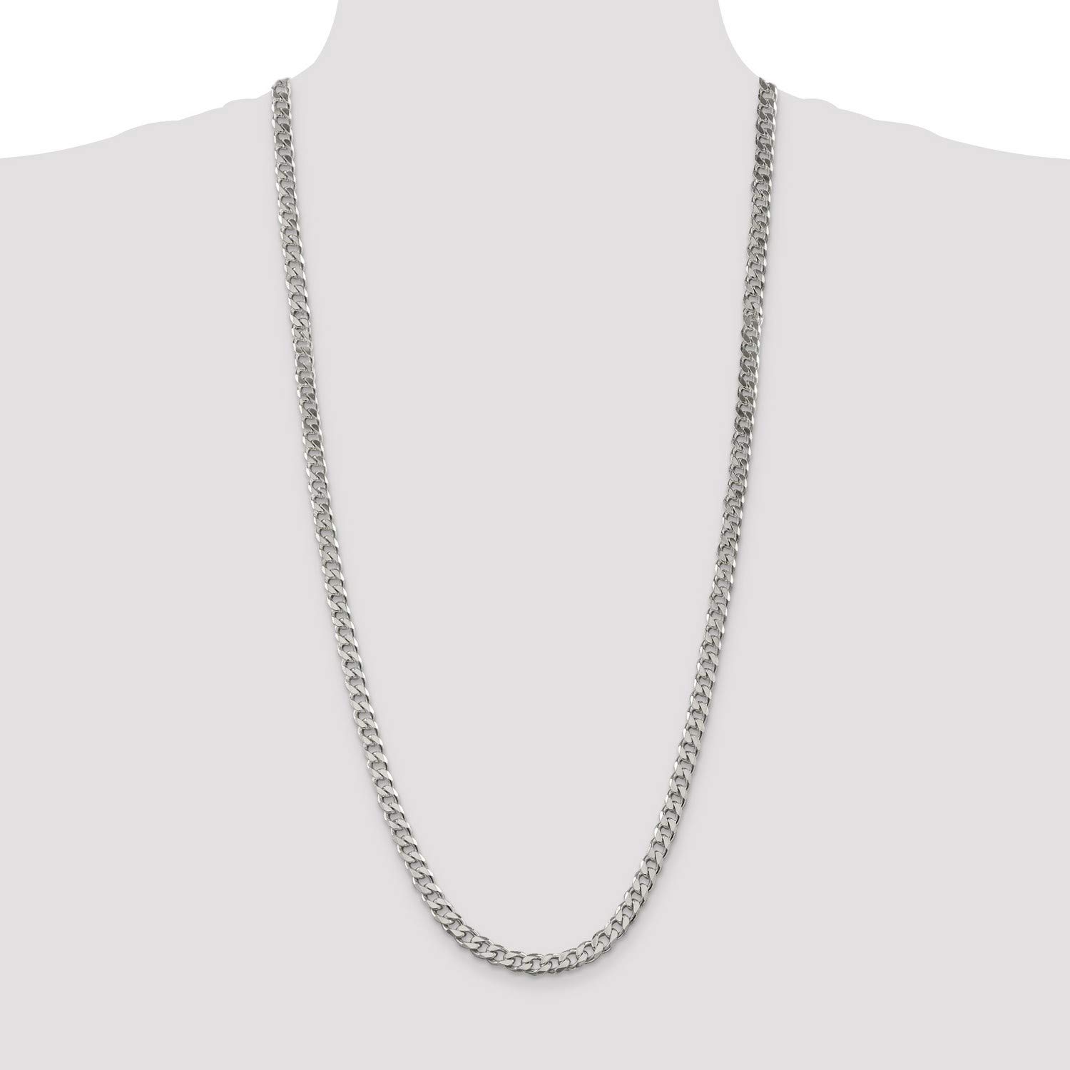 .925 Sterling Silver Large Curb Chain Necklace, Bracelet & Anklet Set - Durable Fashion Jewelry for Women & Men - Perfect for Everyday Wear, Gifts & Special Occasions