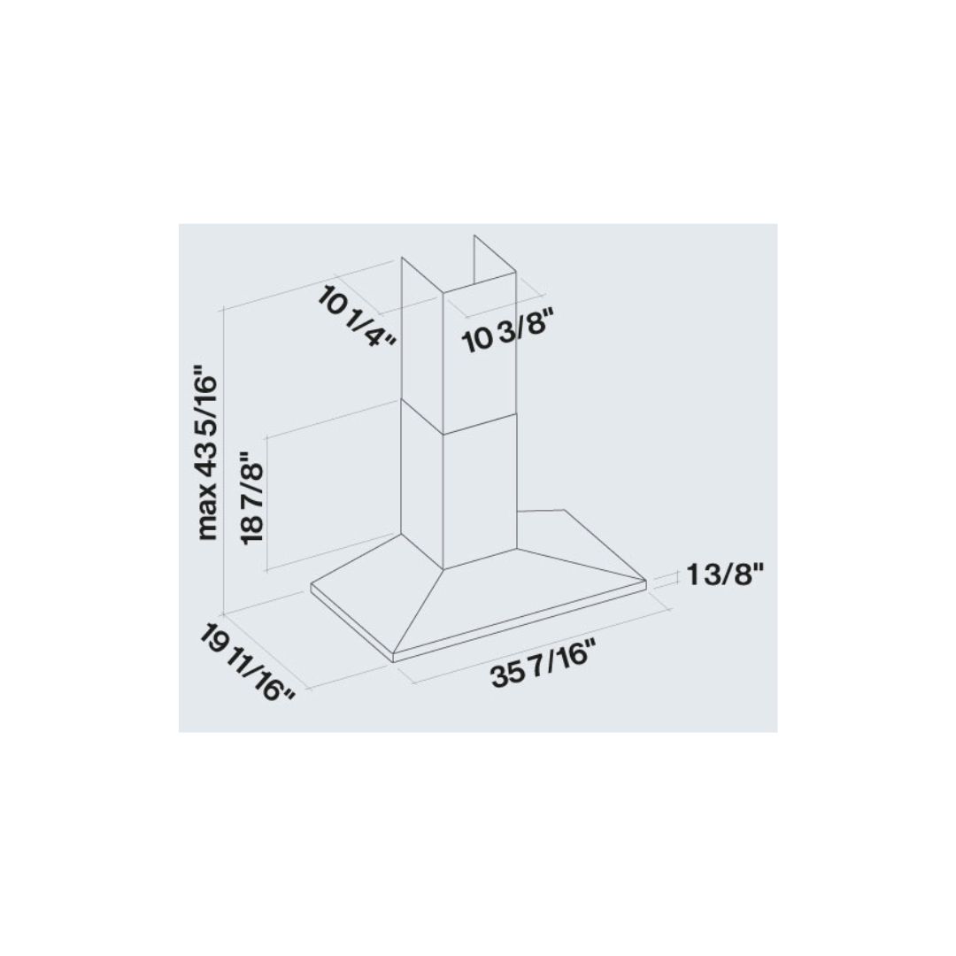 Falmec Vulcano 600 CFM Stainless Steel Wall Mount Range Hood - 30