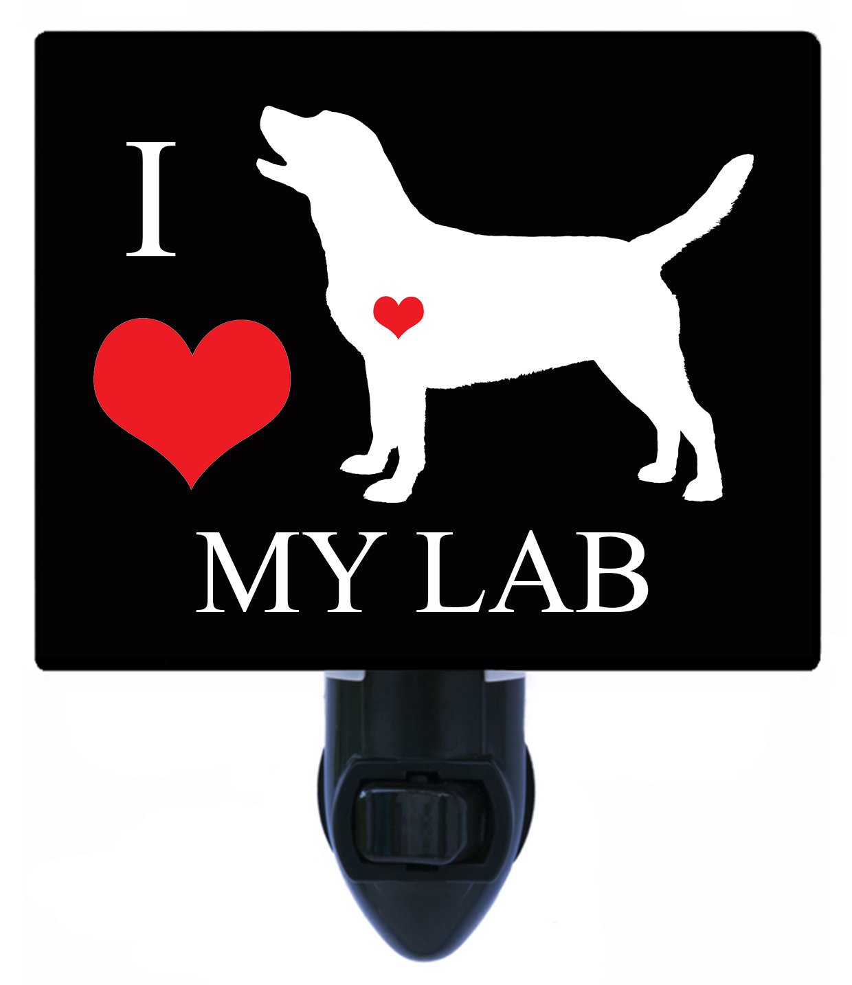 I Heart My Lab Dog Lover LED Night Light - Cute & Energy-Efficient Pet Nightlight for Bedroom, Nursery, Hallway (Perfect Gift for Dog Owners)