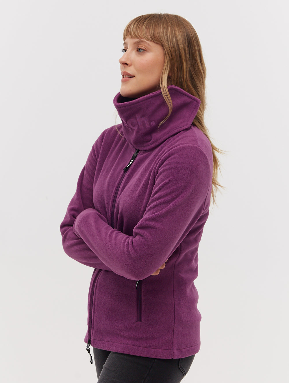 Funnel Neck Zip Up Fleece Jacket - Warm & Cozy Winter Outerwear for Hiking, Camping & Outdoor Activities