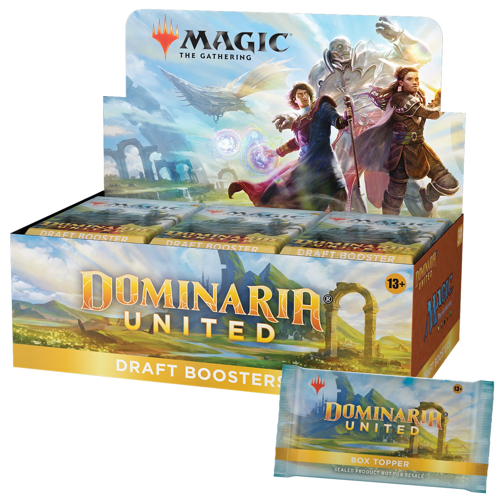 Magic: The Gathering Dominaria United Draft Booster Box - 36 Packs + Exclusive Box Topper Card (541 Collectible Cards) | MTG Card Game, Trading Card Game, Deck Building, Fantasy Strategy Game for Players & Collectors