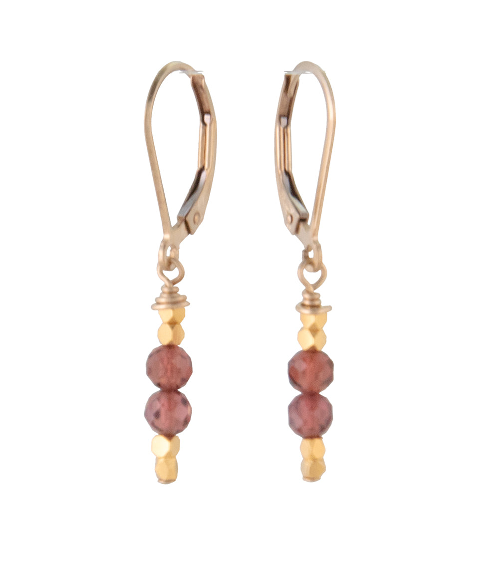 Galit Red Garnet Earrings for Women – Elegant Gemstone Jewelry for Parties, Weddings & Special Occasions