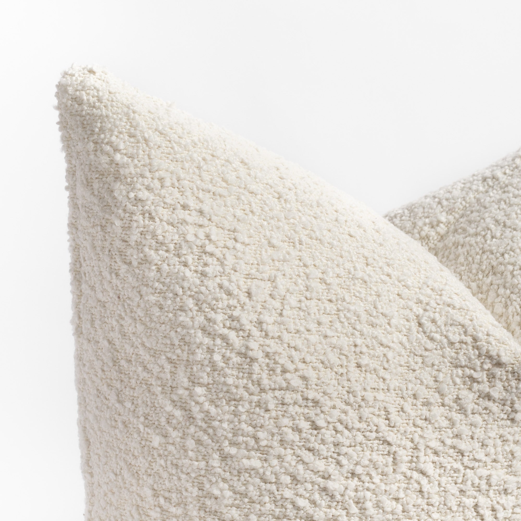 Cambie Boucle 22x22 Decorative Throw Pillow in Chalk - Perfect for Sofa, Bed & Home Decor Accent