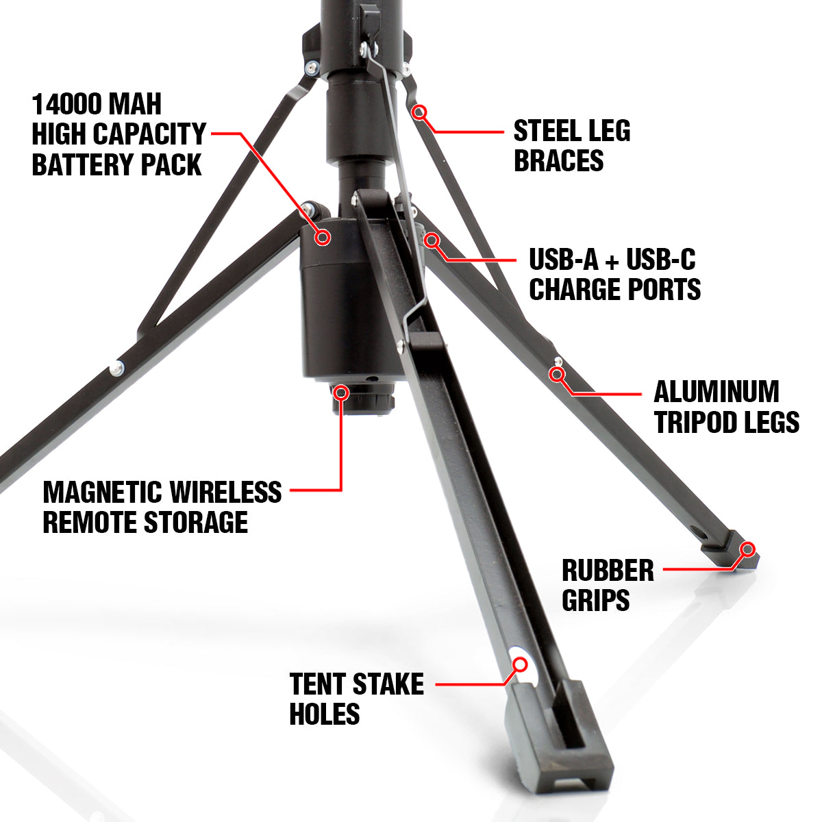 FLi Overlander 10' Telescoping Light with Amber Mode - Portable LED Work Light for Camping, Off-Roading, Emergency & Outdoor Adventures