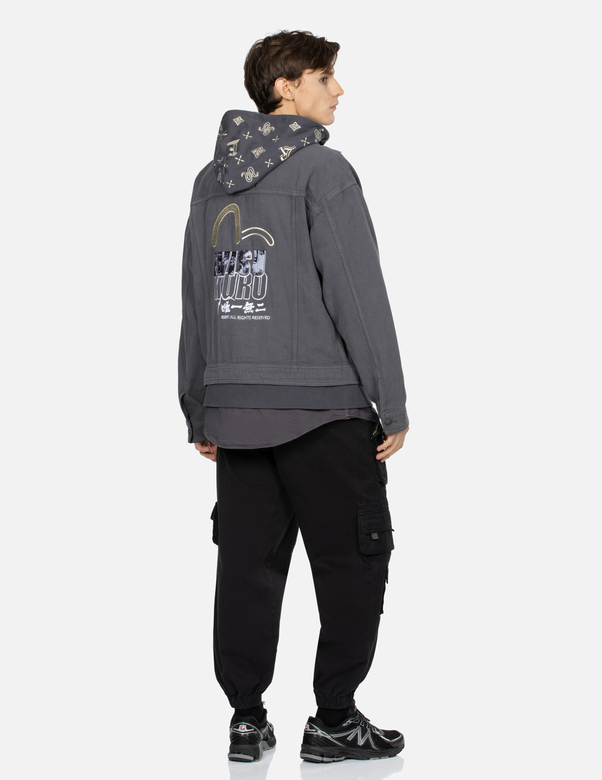 Monogram Embroidered Hooded 3-in-1 Loose Fit Jacket for Men & Women | Waterproof Windbreaker for Outdoor Activities, Hiking & Casual Wear