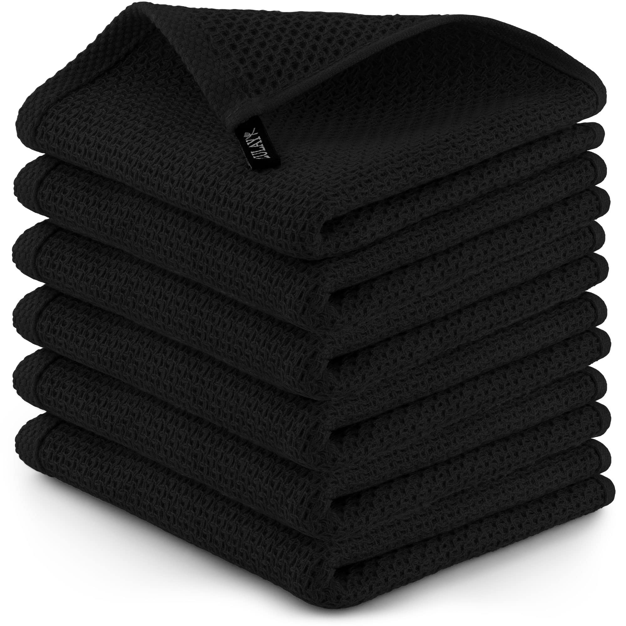 Zulay Premium 6-Pack 100% Cotton Waffle Weave Kitchen Towels - 12x12