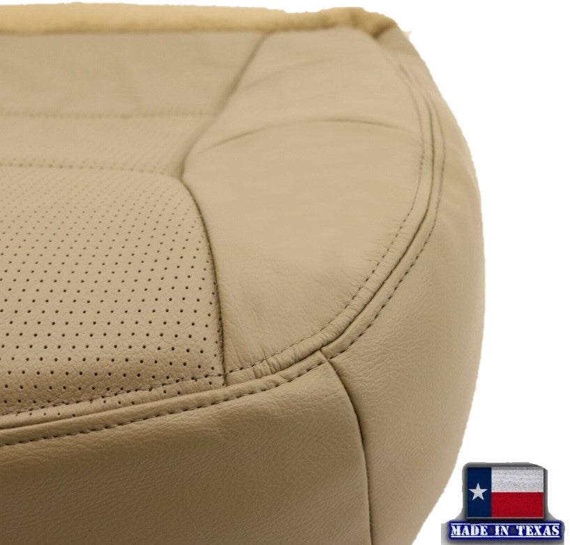 2000-2002 Lincoln Navigator Perforated Seat Covers - Medium Parchment Tan | Genuine Leather or Premium Vinyl Replacement | Perfect for Road Trips & Family Adventures