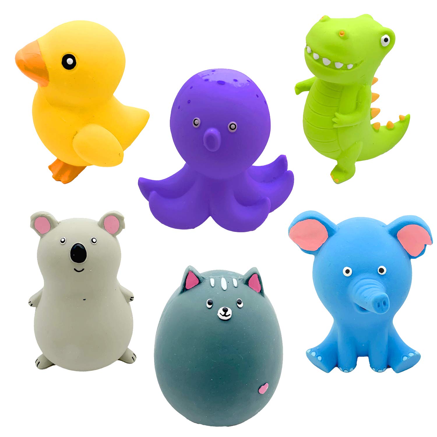 4 Inch Latex Dog Squeaky Toys - 6 Pack Soft Rubber Chew Toys for Small & Medium Dogs, Puppy Teething & Play - Durable Fetch Ball for Indoor/Outdoor Fun - Perfect for Training, Boredom Relief & Bonding Time