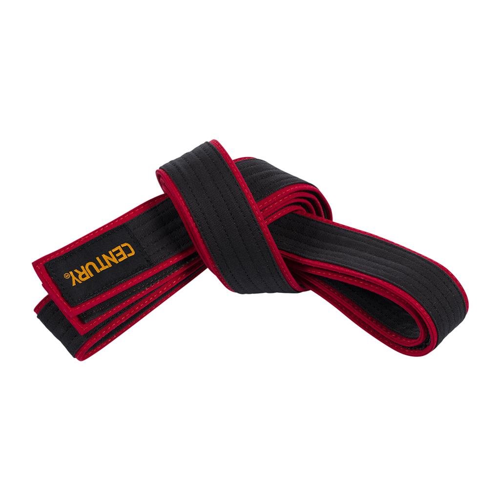 Premium Black Martial Arts Belt with White Border - Ideal for Karate, Taekwondo & Judo Training & Competitions