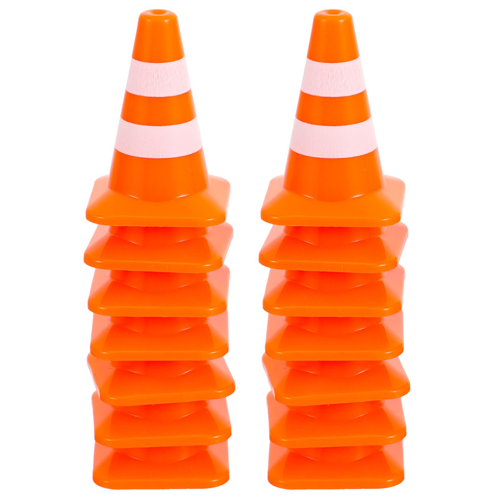14pcs Mini Traffic Cones - Small Road Safety Cones for Kids, Construction Toys, Teaching Traffic Signs, Party Decorations & Sand Table Scenes | Perfect for Playtime, Classroom Learning & DIY Projects