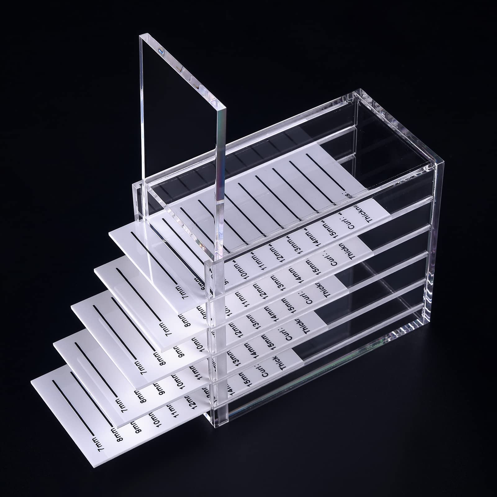 5-Layer Transparent Lash Extension Organizer & Storage Box - Small Lash Trays for Eyelash Extensions - Perfect for Salon Professionals & DIY Lash Artists at Home