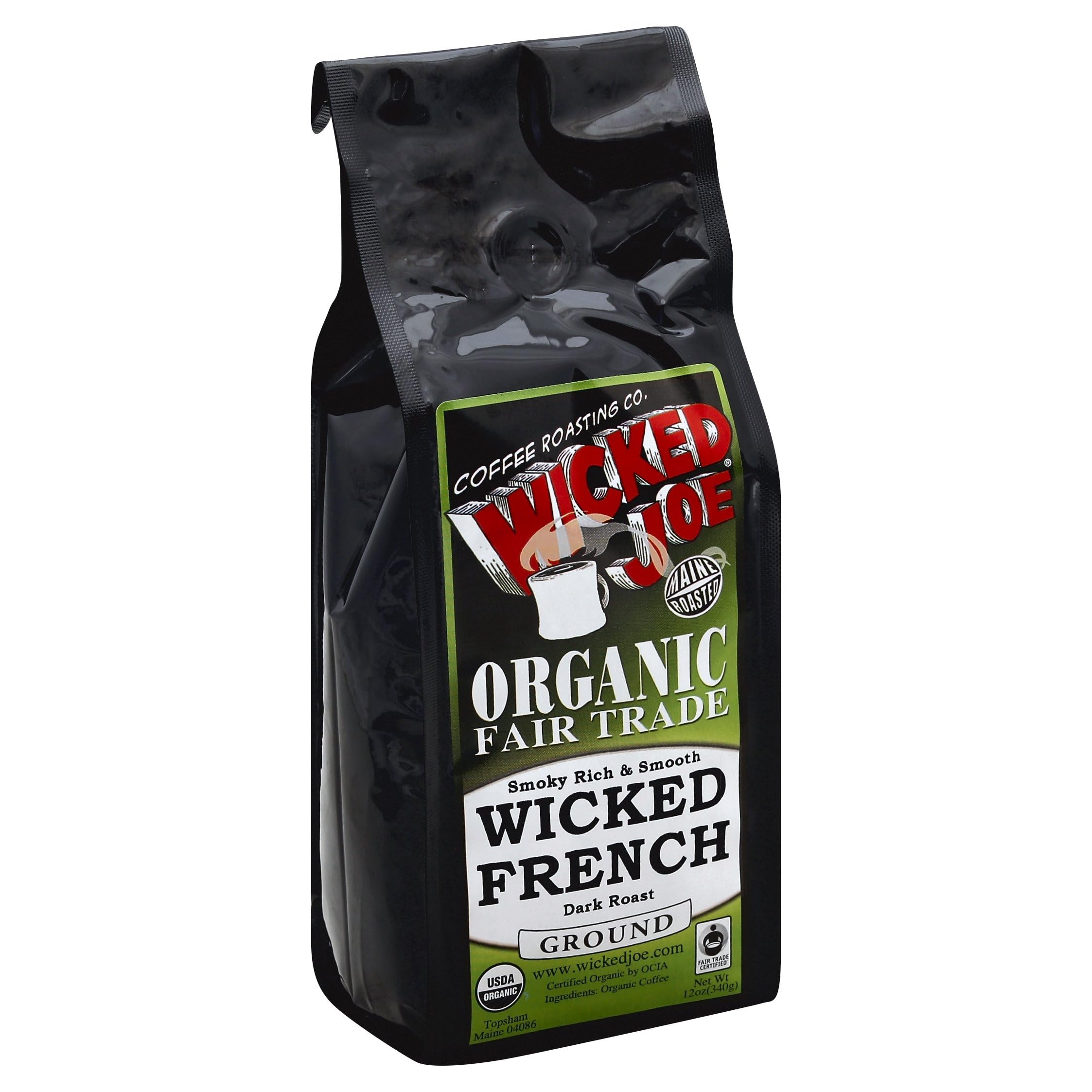 Wicked Joe Coffee Wicked French Dark Roast - 12 Ounce (Pack of 6) | Premium French Roast Coffee Beans for Espresso & Drip Brew | Perfect for Home, Office & Gifts