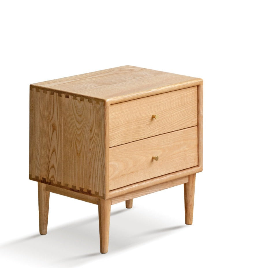 Solid Wood Nightstand - Beech or Oak Bedside Table for Bedroom, Modern & Rustic Home Decor, Durable and Stylish Storage Solution