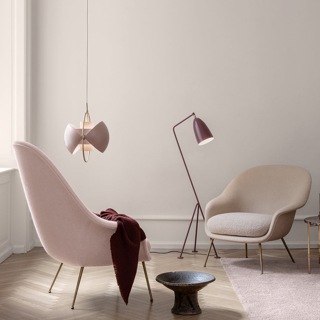 Bat Lounge Chair - High Back Ergonomic Design with Conic Base for Living Room, Bedroom, or Office Relaxation