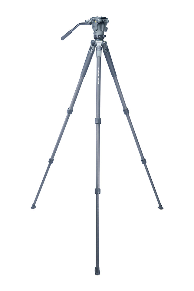 ALTA PRO 2V 263CVP Carbon Fiber Tripod with 2-Way Video Pan Head - 11lbs/5kg Load Capacity - Professional Camera Support for Photography & Videography - Perfect for Outdoor Shoots, Travel Vlogging, and Studio Work