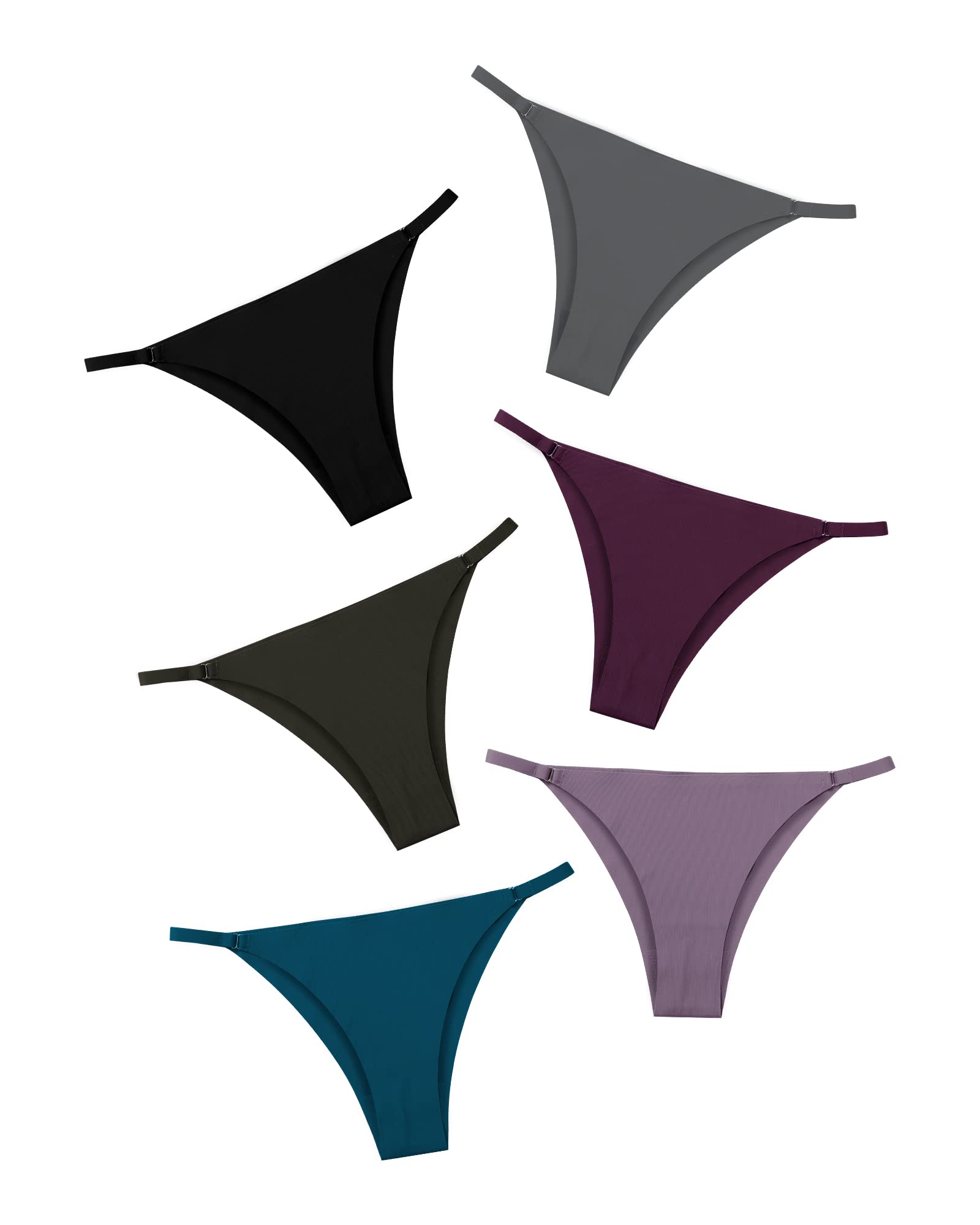 DEANGELMON Women's Seamless Microfiber No Show Invisible String Bikini Panties - Stretchy Soft Underwear for Yoga, Beach & Everyday Comfort