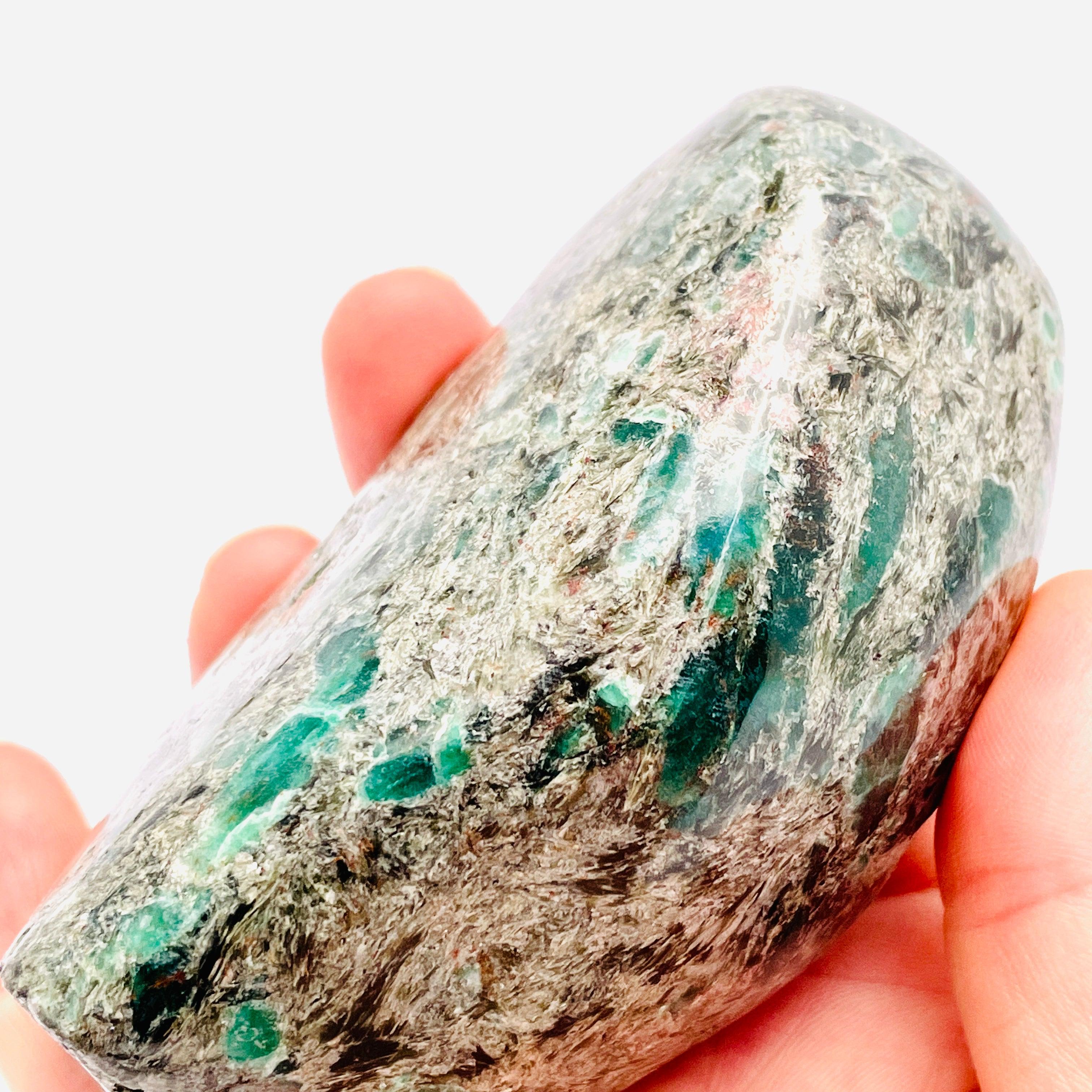 Natural Emerald Gemstone Freeform Pendant - Handcrafted Jewelry for Women, Gift for Her, Birthstone Necklace | Perfect for Weddings, Parties & Special Occasions