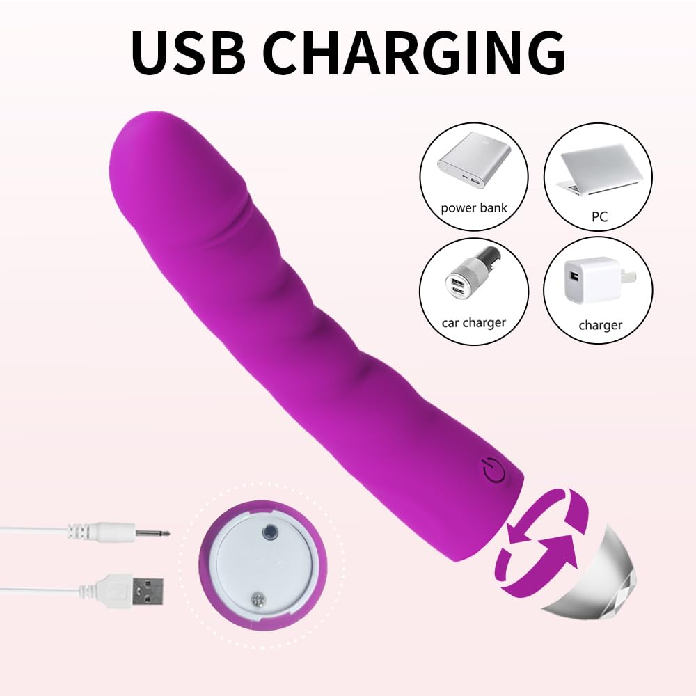Realistic G-Spot Vibrator with 10 Vibration Modes & Heating Function - Purple Adult Sex Toy for Women & Couples - Clitoral, Nipple & Vaginal Stimulation - Perfect for Solo Play & Romantic Nights