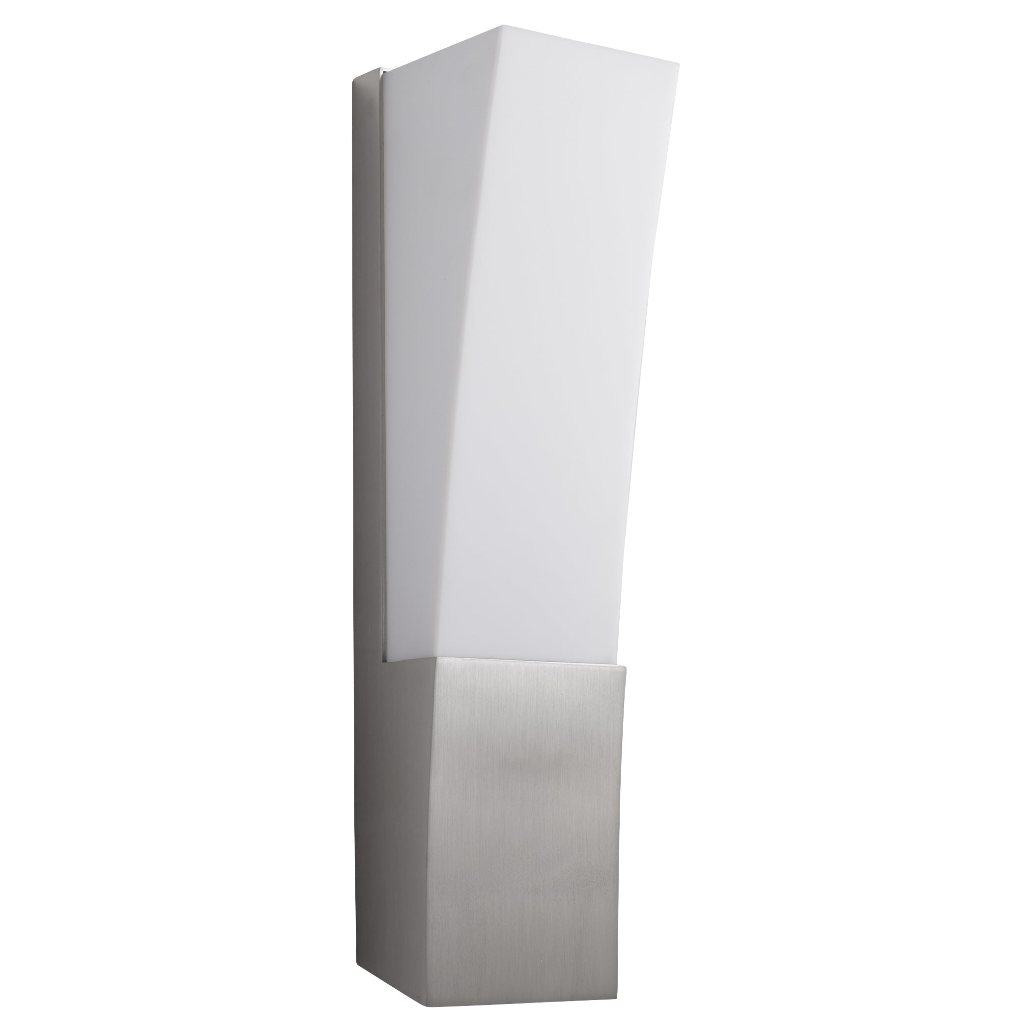 Crescent 3 512 24 Small Wall Sconce Light Fixture in Satin Nickel - Perfect for Bedroom, Hallway & Bathroom Lighting