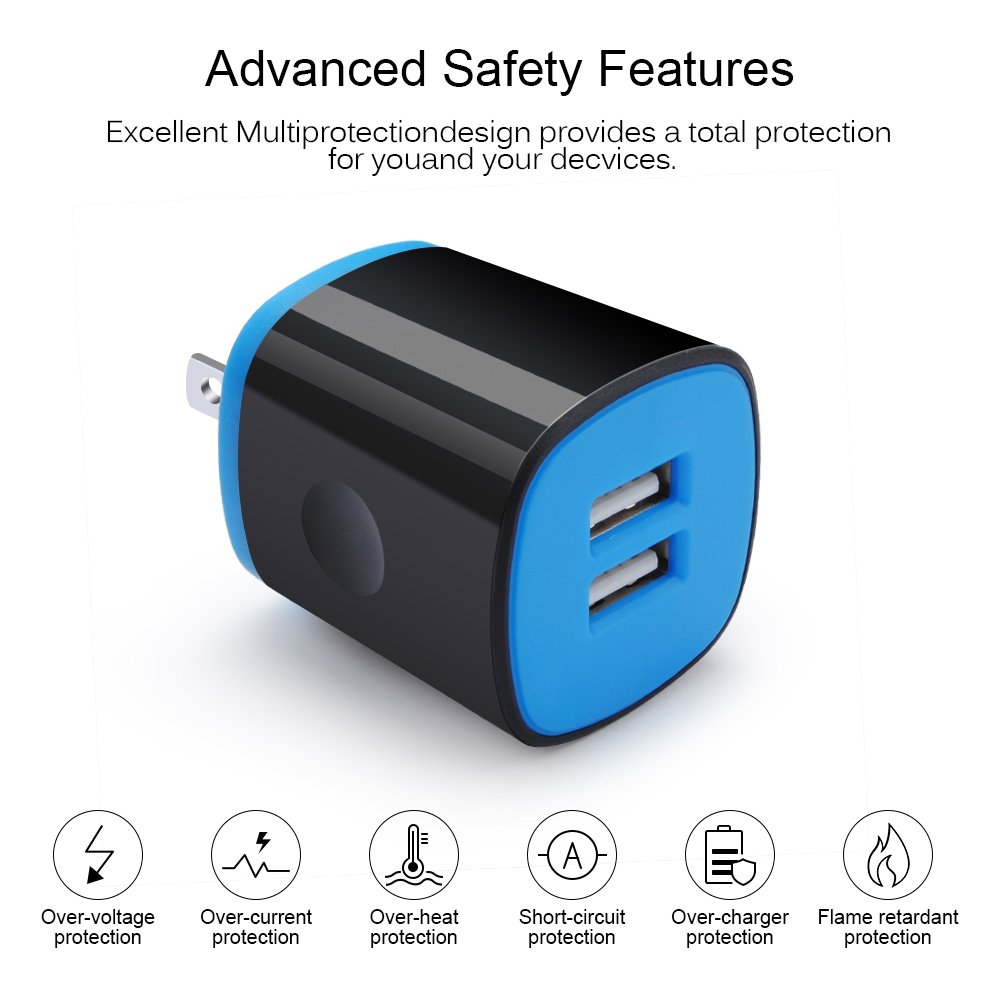 Fast Charging USB C Wall Charger for Moto G Pure/G Play/G Power/G Stylus 5G & More | 2-Port Adapter with 6FT USB C Cable | Perfect for Home, Office & Travel