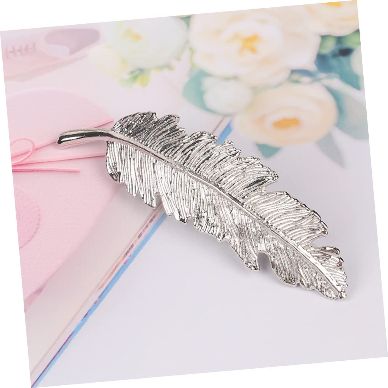 Beavorty Leaf Shaped Ponytail Holder - Alloy Hair Clip Barrette for Women & Girls (Golden/Silver) | Time-Saving Styling Tool for Work, Gym & Everyday Hairstyles