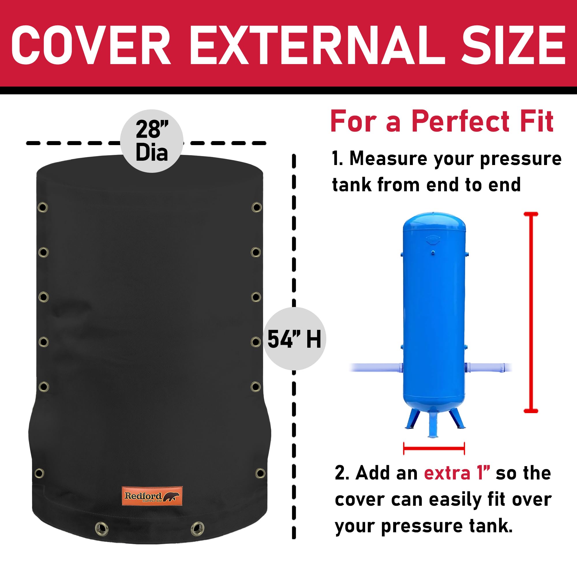 **Redford Supply Co. Cold Snap (5°F) Insulated Well Pressure Tank Cover - 28
