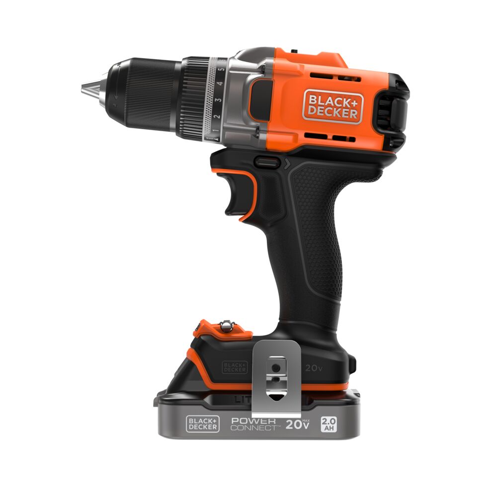 20V MAX POWERCONNECT™ Cordless Drill Driver Kit with Battery & Charger - Lightweight Electric Screwdriver for Home DIY, Woodworking, and Construction Projects
