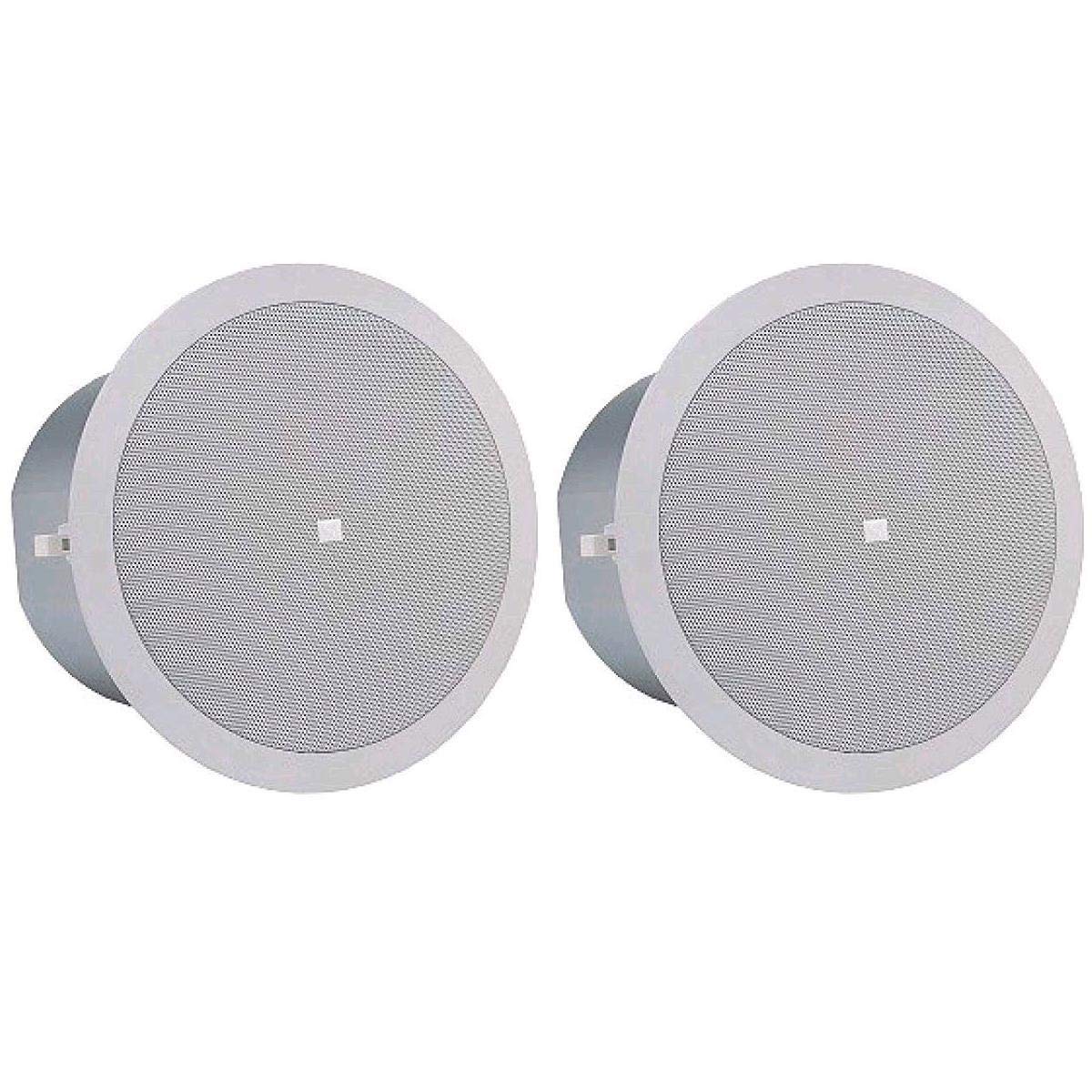 JBL Control 26CT 6.5 Inch 70V/100V Ceiling Speaker with Multi-Tap Transformer & 19mm Tweeter (White, Pair) - Perfect for Background Music in Restaurants, Hotels, and Commercial Spaces