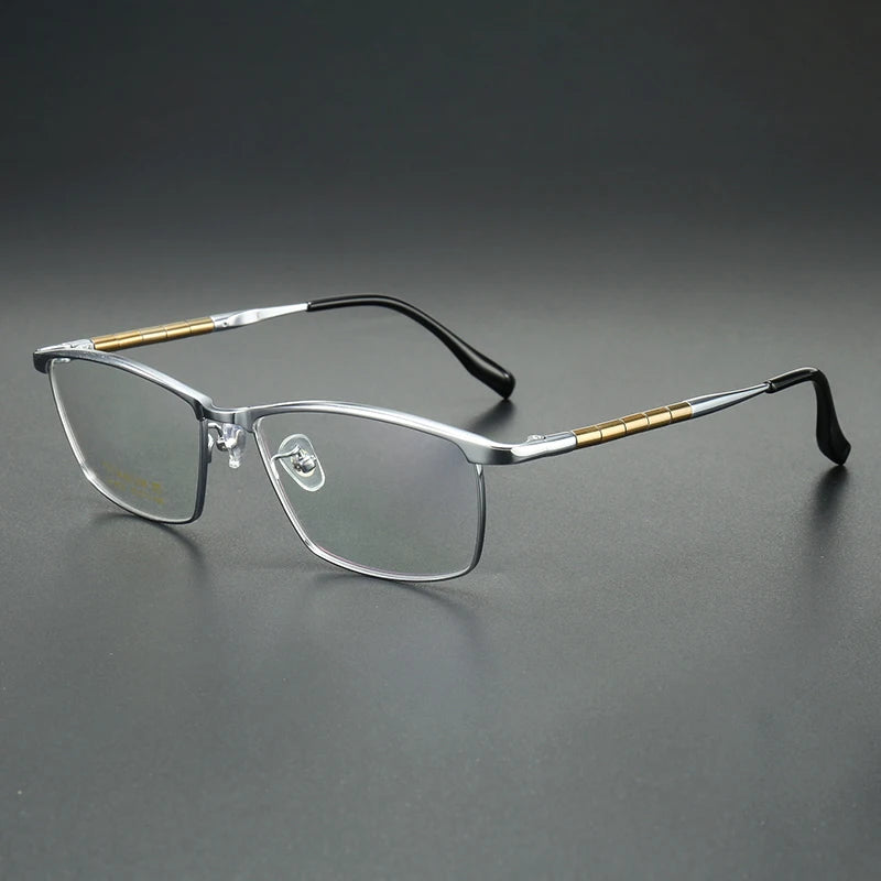 Stylish Aror Men's Full Rim Big Square Titanium Eyeglasses Frame 61214 - Lightweight & Durable for Work, Reading & Everyday Wear