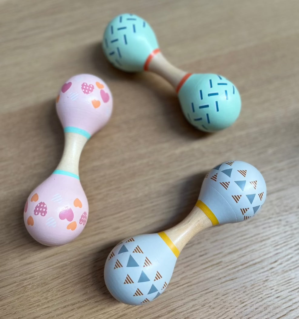 Premium Wooden Double Ended Maracas - Handcrafted Percussion Instrument for Kids, Adults, Music Lovers - Perfect for Parties, Classroom, Music Therapy & Latin Dance Performances
