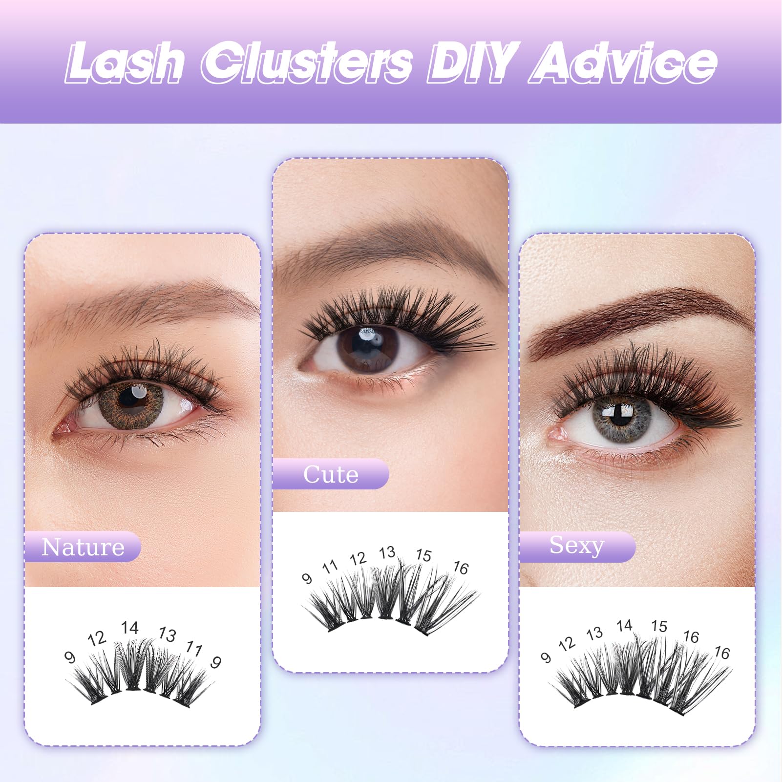 PITHER 280pcs DIY Eyelash Extension Kit - 30D & 40D Mix, 0.07mm Ultra Thin Band, 9-16mm Individual Lashes for Beginners - Perfect for Home Use, Salon Quality, Natural Look for Daily Wear & Special Occasions