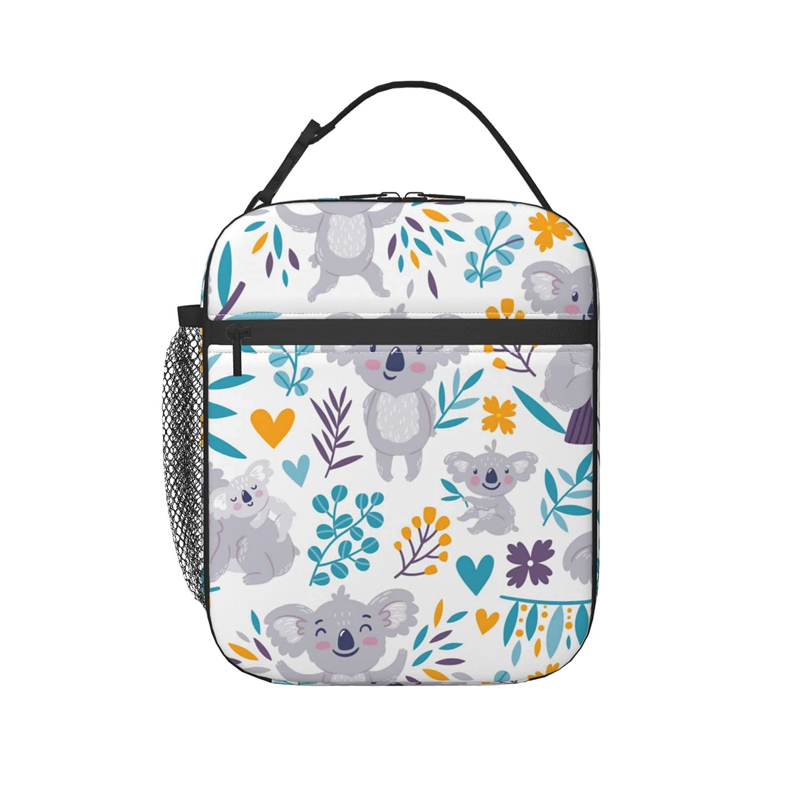 Insulated Koala Family Lunch Bag for Women & Men - Reusable Tote Lunch Box for School, Work, Travel, Picnics & Outdoor Activities | Cute & Functional Thermal Food Container