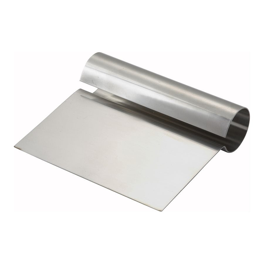 Winco Stainless Steel Dough Scraper - Professional Baking Tool for Pastry, Pizza & Bread Making - Perfect for Home Bakers and Commercial Kitchens